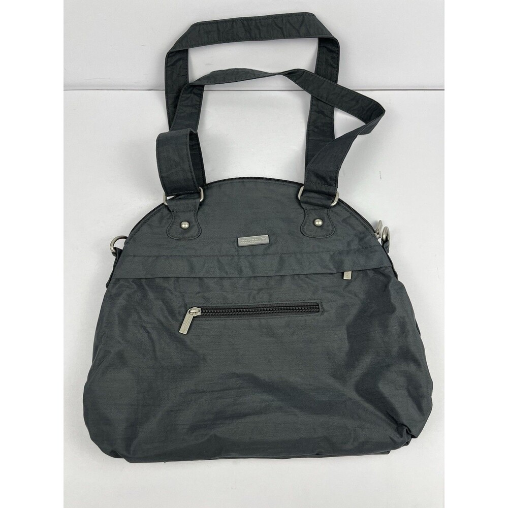 Baggalini‎ Avenue Everyday Satchel/Handbag Gray GUC pink interior